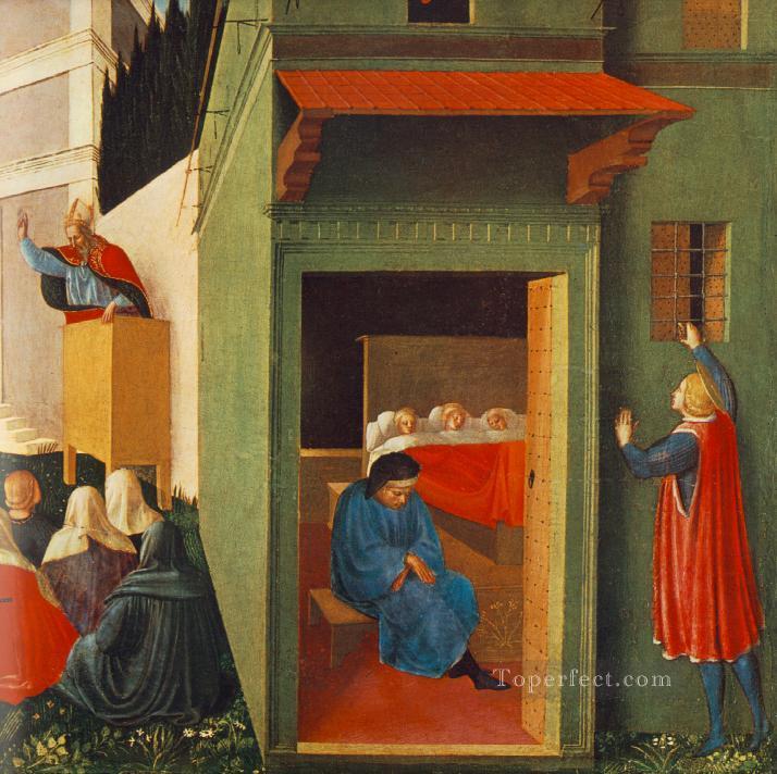 Story Of St Nicholas Giving Dowry To Three Poor Girls Renaissance Fra Angelico Oil Paintings